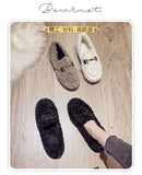 woloong  Autumn and Winter New Outdoor Home Indoor Wool Bag with Cotton Shoes Anti Slip Warm Lady Beans Shoes