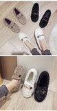 woloong  Autumn and Winter New Outdoor Home Indoor Wool Bag with Cotton Shoes Anti Slip Warm Lady Beans Shoes