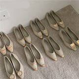 woloong New Spring Flats Ballerina Shoes Fashion Brand Pointed Toe Shallow Slip On Flat Ballet Shoes Female Loafer Zapato