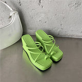 woloong Summer New Fashion Women Wedges Slippers Sexy Flip Flop Sandals High Quality Ladies Outdoor Platform Slides