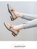 New Women Casual Shoes Pumps Spring Fashion Girl Star Embroidery Pearl Flax Chain High Heel Shoes Slip-on Loafers