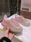 woloong Autumn Leather Women Shoes New Style Fashion Platform Shoes Ins Platforms Sneakers Tide Shine Bling Rhinestone Shoes