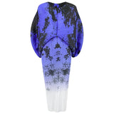 New Autumn/Winter Print Pleated Skirt/Holiday Party Temperament Loose Bat S Sleeve Dress Factory Spot Hot Sales