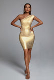 goosudu Lika Metallic Mini Cocktail Dress