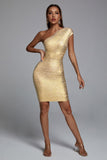 goosudu Lika Metallic Mini Cocktail Dress