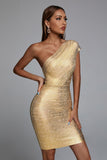 goosudu Lika Metallic Mini Cocktail Dress