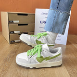 Heart Dunks  New Type Slate Shoes Haze Blue Trend Love Pattern Breathable Student Casual Sneakers Female Men