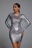 goosudu Jojo Cutout Mini Bodycon Dress - Silver