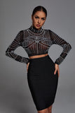 goosudu Kiana Pearl Long Sleeve Set - Black