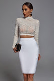 goosudu Kiana Pearl Long Sleeve Set - White