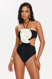 goosudu Kiwis Flower Halter Swimsuit