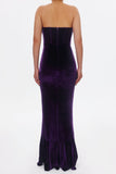 goosudu Kristin Sequins Velvet Dress-Purple