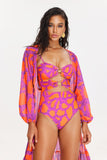 goosudu Lyla Pink Print Swimwear Set