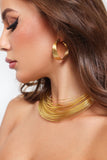 goosudu Mercedes Golden Earrings Necklace Set