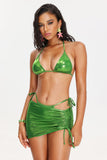 goosudu Mio Glossy Bikini Three Pieces Set