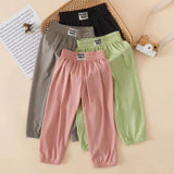 Children's Ice Silk Anti Mosquito Pants Girls' Summer Thin Boys' Pants Baby Korean Style Loose Western Style Bloomers Outer Wear