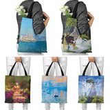 Cross-Border Supply Monet Sunrise Impressionist Oil Painting Digital Printing Eco-friendly Bag Vintage Canvas Bag