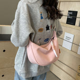 GOOSUDU Messenger Bag Spring and Summer Fashion Shoulder Bag Casual Solid Color Large Capacity Dumpling Bag Letter Wide Shoulder Straps Small Shoulder Bag Wholesale