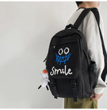 Wholesale Women's Double Backpack Popular Men's Backpack Letters Solid Color Junior High School High School Student Bag Ins Style Fashion