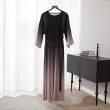 2025 Shenzhen Nanyou high-end gradual change long dress dress women loose large size meat cover thin temperament dress dress dress