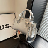 GOOSUDU 2025 New new small square bag fashionable texture rivet handbag  retro temperament single shoulder messenger bag