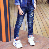 Boys' Jeans Spring and Autumn Children's Clothing Korean Style Embroidered Stretch Real Pocket Children Casual Long Pants Outer Wear Street Fashion