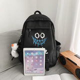 Wholesale Women's Double Backpack Popular Men's Backpack Letters Solid Color Junior High School High School Student Bag Ins Style Fashion