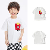 Boys' T-shirt Girls' Short Sleeve Children's  New Children's Clothing Little Kids' Summer Clothing Cotton Striped Top Cartoon Half Sleeve