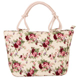 Cross-Border Printed Canvas Bag Large Capacity Casual Canvas Bag Women's Shoulder Wholesale Women's Bags Portable Canvas Bag Flower Bag