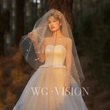 2025 Light wedding dress  new bride spring  retro Mori wedding dress, travel photo tube top dress wedding dress