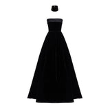 2025 Evening Dress Sexy Black Tube Top Evening Dress Femininity Long Banquet Celebrity Premium Dress Gift Dress