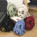 New Backpack Early High School Student Schoolbag One Piece Dropshipping Simple Korean Style Large Capacity Portable Casual Backpack