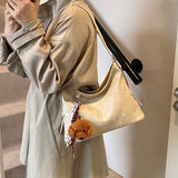 GOOSUDU 2025 popular new large-capacity messenger tote bag lazy style simple casual versatile work commuter shoulder bag women