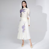 2025 Change the picture, OEM processing, custom fashion women's clothing, personalized suit, autumn clothing, new pleated top, skirt two-piece set