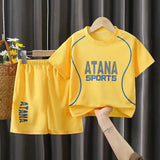 Boys Quick Drying Clothes Children's Sports Suit Summer Girls Basketball Wear Children and Teens Short Sleeve Western Style Soccer Uniform