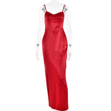 2025 wish summer hot new sexy trend V-neck suspender backless splicing split dress long dress