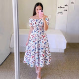 2025New spring and summer new  New  dresses literary  fresh printing fashion women's clothing