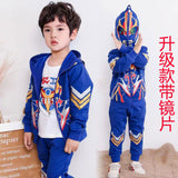 Autumn Ultraman Clothes Boys Spring and Autumn Suits  New Boys Children Spider-Man Fashionable Children's Clothing