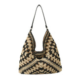 GOOSUDU Good-looking Large Capacity Woven Bag Women's New Fashion Shoulder Straw Bag Leisure Commute Tote Bag Fashion Wholesale