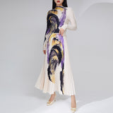 2025 Change the picture, OEM processing, custom fashion women's clothing, personalized suit, autumn clothing, new pleated top, skirt two-piece set