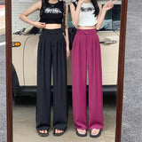 GOOSUDU New High Waist Slimming Draped Suit Wide Leg Pants Women's Spring and Summer Korean Style Loose Temperament Mop Trousers Ins