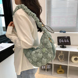 GOOSUDU Niche South Korea Pleated Cloud Bag Ins Versatile Bubble Underarm Bag down Cotton Jacket Bag Shoulder Crossbody Dumpling Bag