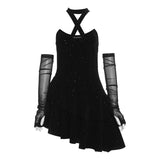 2023 new autumn New 2025 sexy babes personalized niche street slim and thin irregular dress