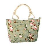 Cross-Border Printed Canvas Bag Large Capacity Casual Canvas Bag Women's Shoulder Wholesale Women's Bags Portable Canvas Bag Flower Bag