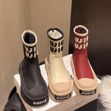2025  Thick cake sole Martin boots women's shoes popular new  short boots British style versatile
