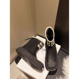 2025  Thick cake sole Martin boots women's shoes popular new  short boots British style versatile