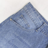 Goosudu Hyperbolic Patchwork Tiered Ruffle Denim Skirt