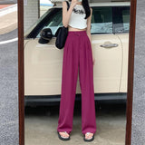 GOOSUDU New High Waist Slimming Draped Suit Wide Leg Pants Women's Spring and Summer Korean Style Loose Temperament Mop Trousers Ins