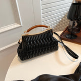 GOOSUDU 2025 new fashion women's bag pleated clip dinner handbag star same shoulder messenger bag