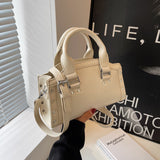 GOOSUDU 2025 New new small square bag fashionable texture rivet handbag  retro temperament single shoulder messenger bag